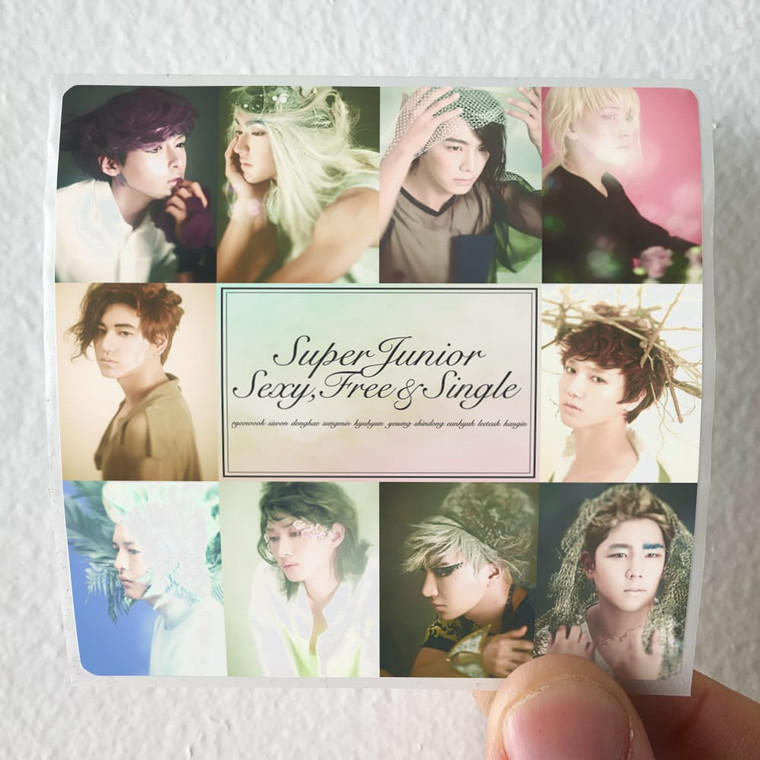 Super Junior Sexy Free Single 3 Album Cover Sticker