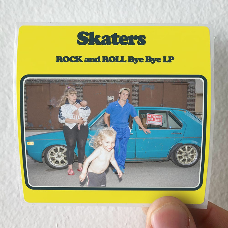 Skaters Rock And Roll Bye Bye Album Cover Sticker