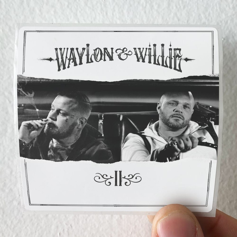 Struggle Waylon Willie Ii Album Cover Sticker