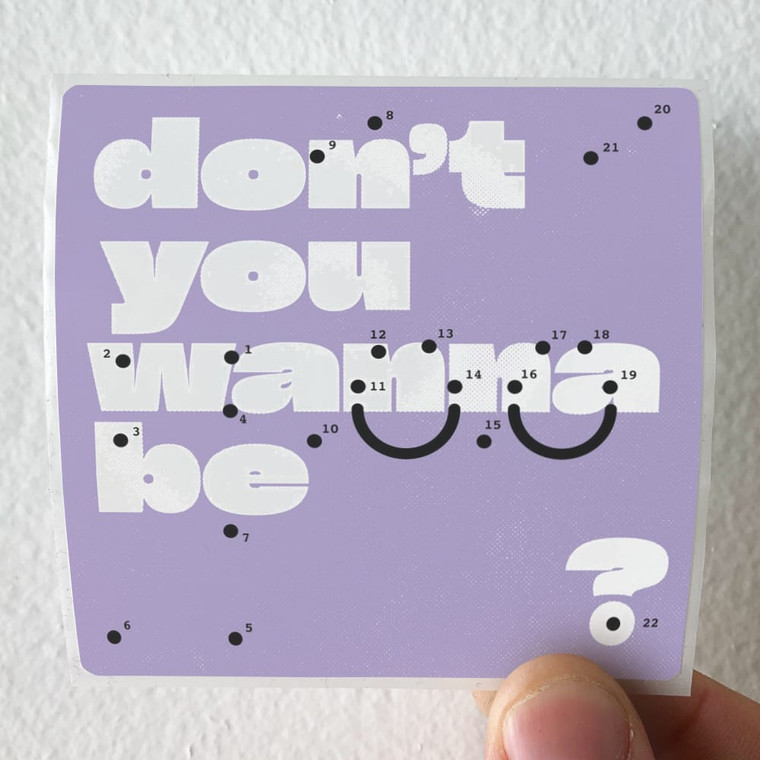 Super Whatevr Dont You Wanna Be Glad Album Cover Sticker Super Whatevr Dont You Wanna Be Glad Album Cover Sticker
