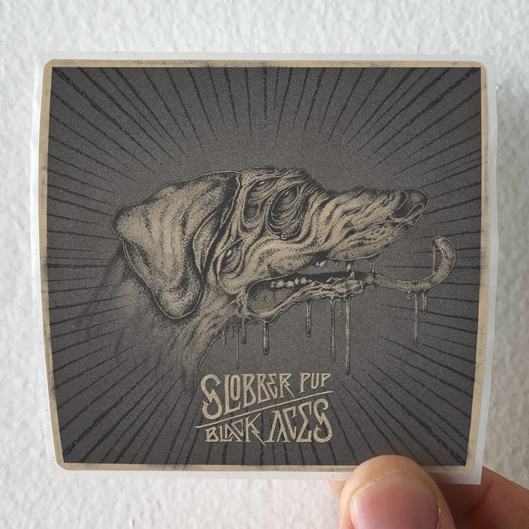 Slobber Pup Black Aces Album Cover Sticker