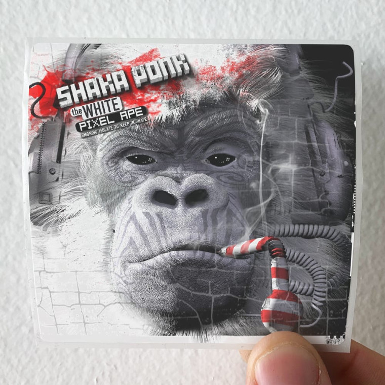 Shaka Ponk The White Pixel Ape Smoking Isolate To Keep In Shape Album Cover Sticker