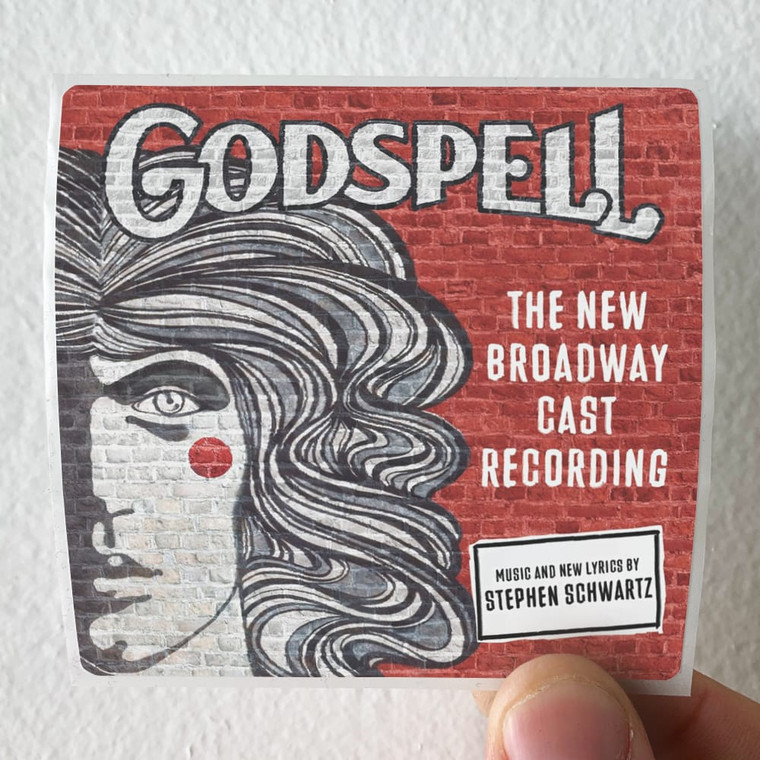 Stephen Schwartz Godspell The New Broadway Cast Recording Album Cover Sticker