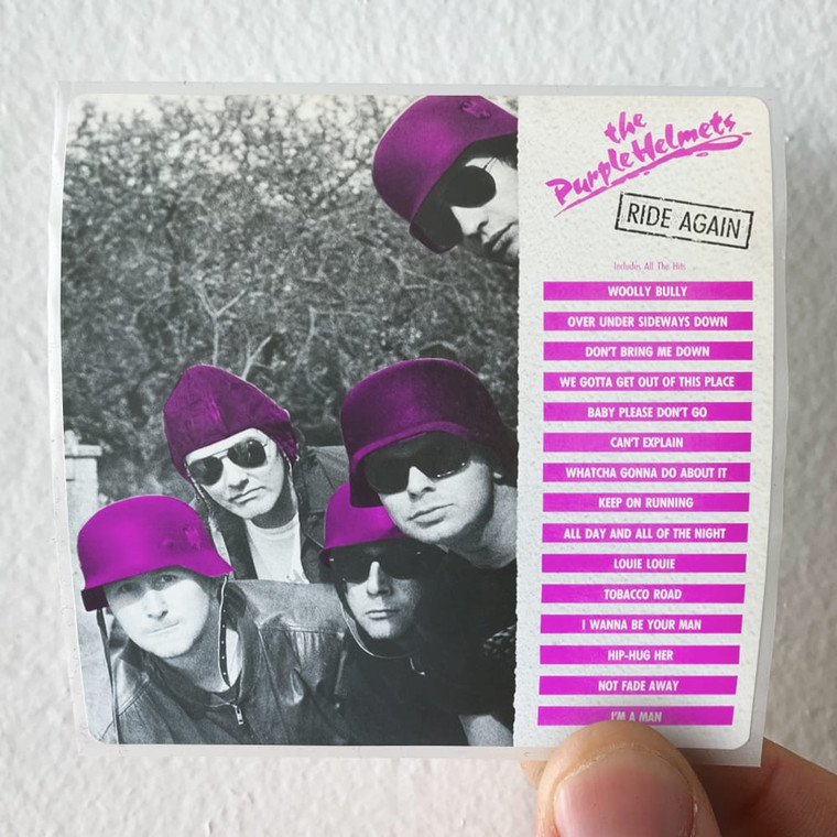 The Purple Helmets Ride Again Album Cover Sticker