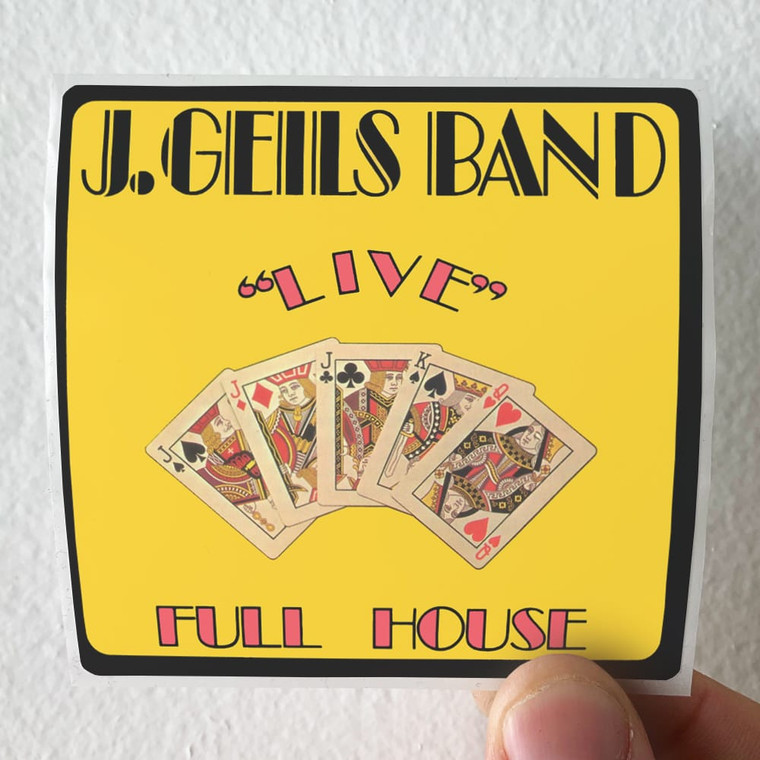 The J Geils Band Live Full House Album Cover Sticker