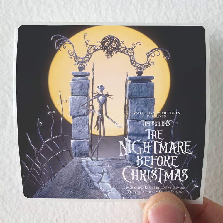 Tim Burton Nightmare Before Christmas Album Cover Sticker