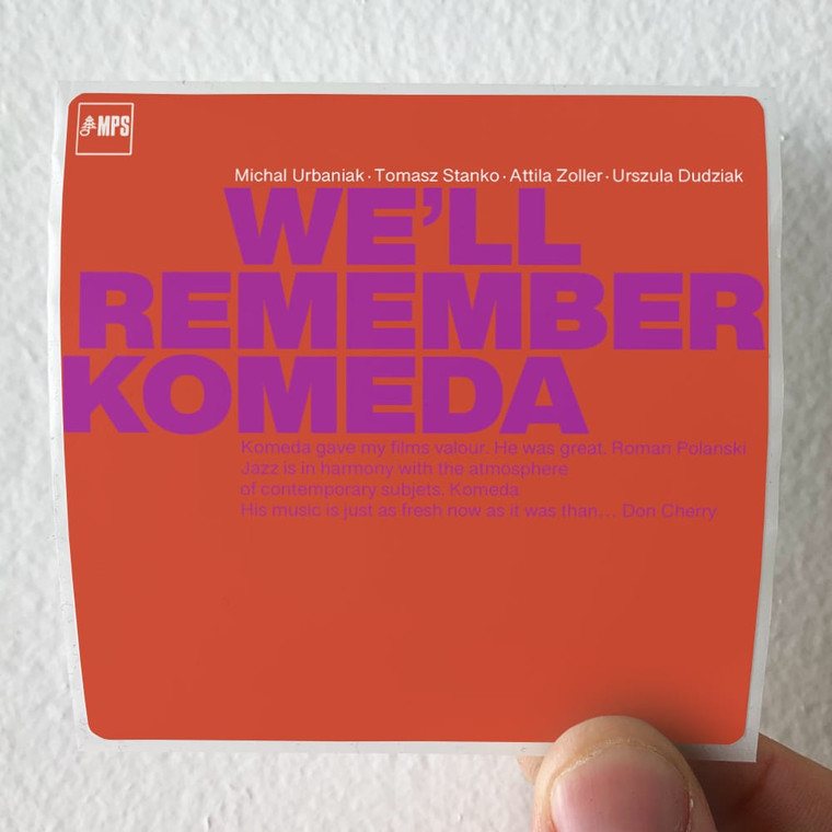 Tomasz Stanko Well Remember Komeda Album Cover Sticker