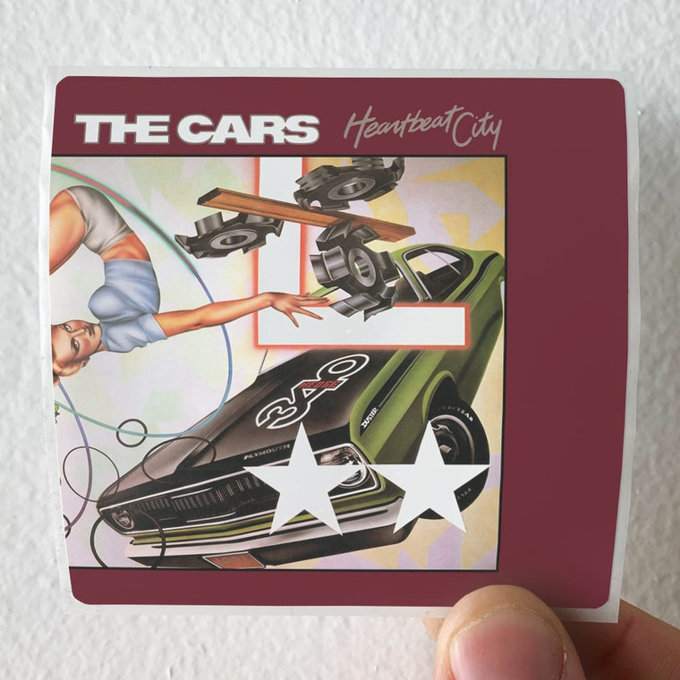 The Cars Heartbeat City Album Cover Sticker