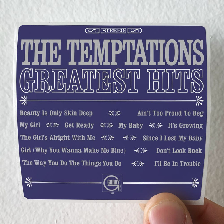 The Temptations Greatest Hits Album Cover Sticker