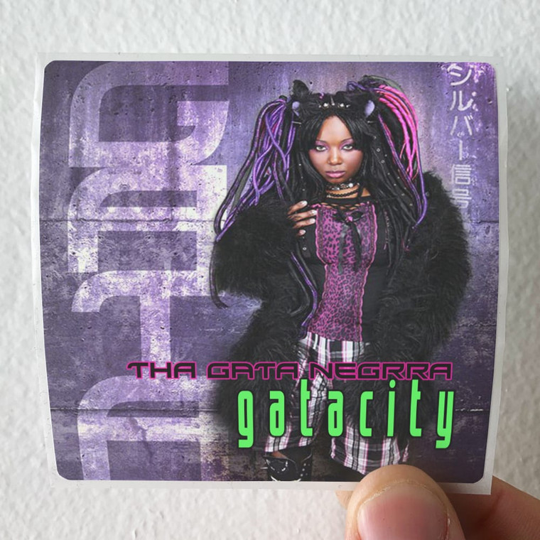 ThaGataNegrra Gata City Album Cover Sticker
