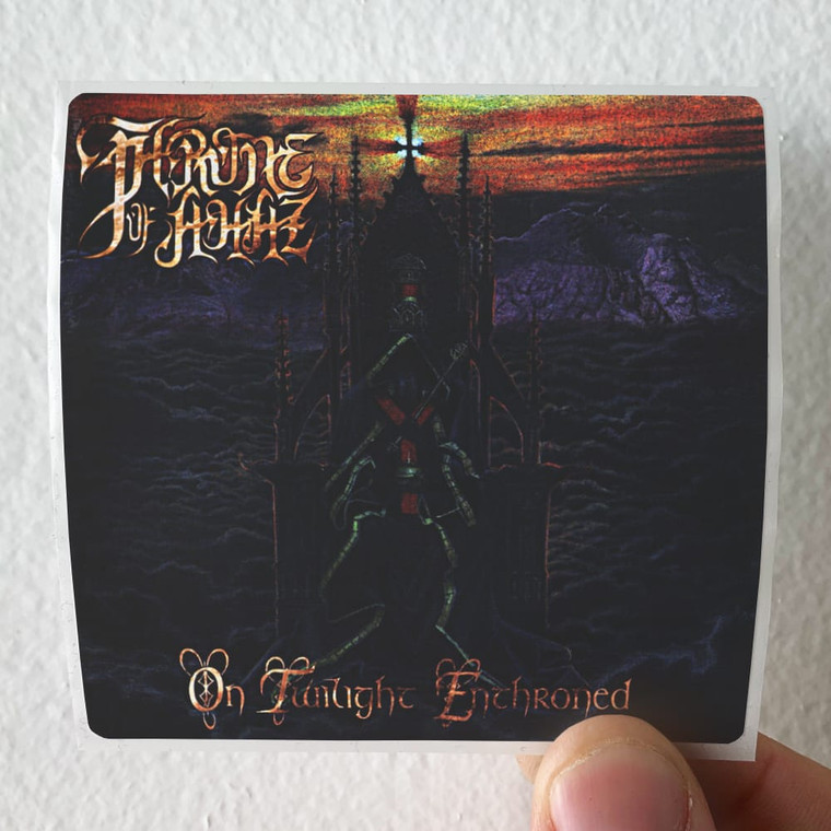 Throne of Ahaz On Twilight Enthroned Album Cover Sticker