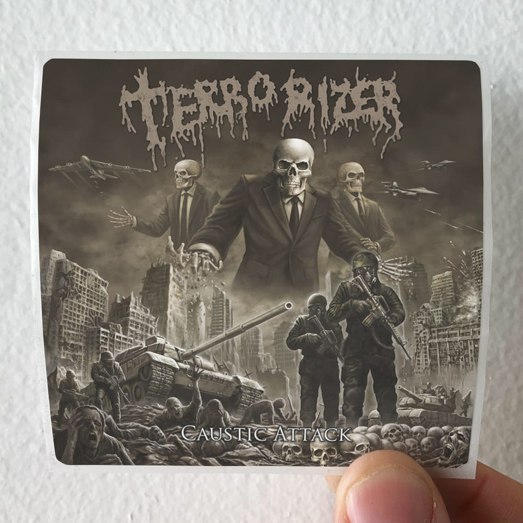 Terrorizer Caustic Attack Album Cover Sticker