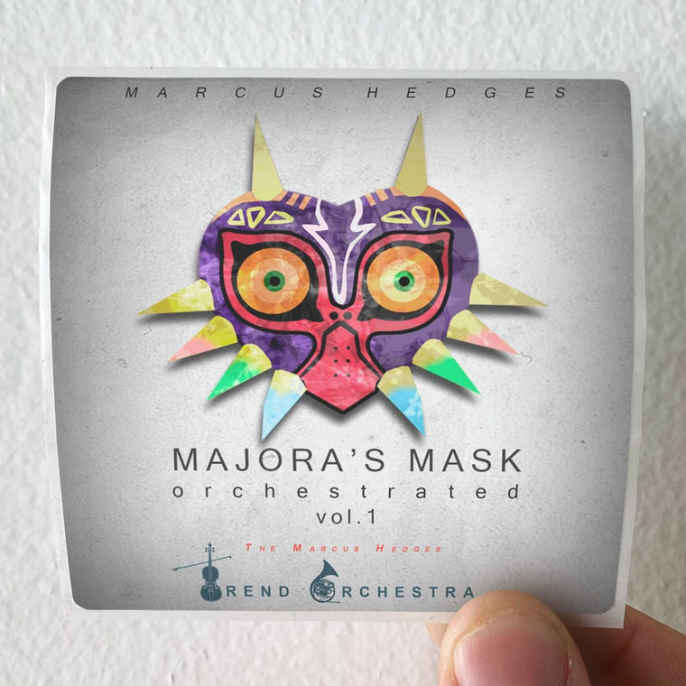 The Marcus Hedges Trend Orchestra Majoras Mask Orchestrated Vol1 Album Cover Sticker