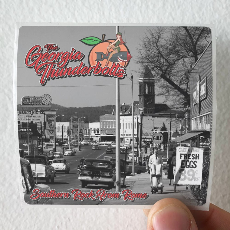The Georgia Thunderbolts Southern Rock From Rome Album Cover Sticker