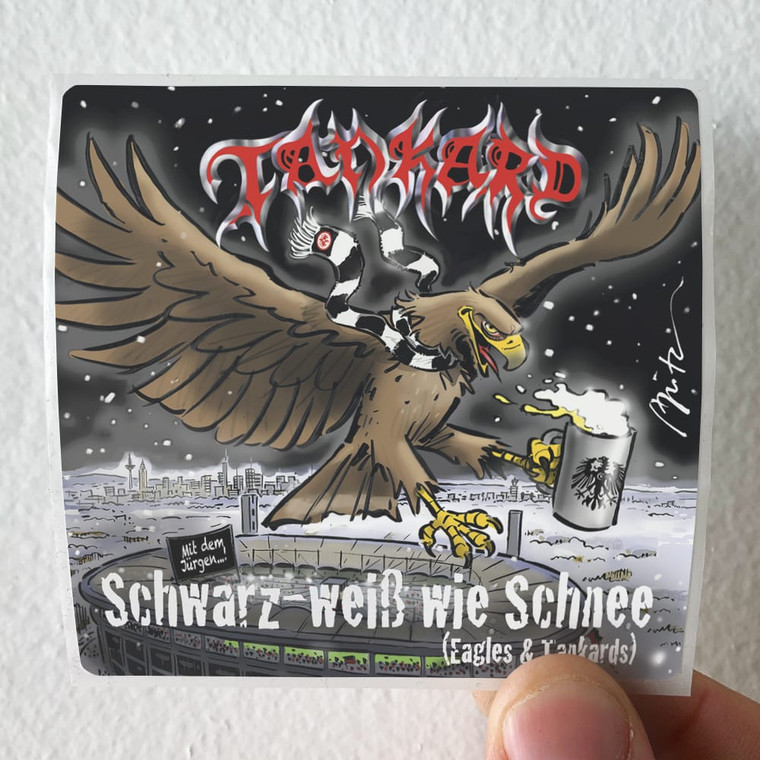 Tankard Schwarz Wei Wie Schnee Album Cover Sticker