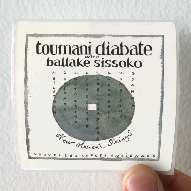 Toumani Diabate New Ancient Strings Album Cover Sticker
