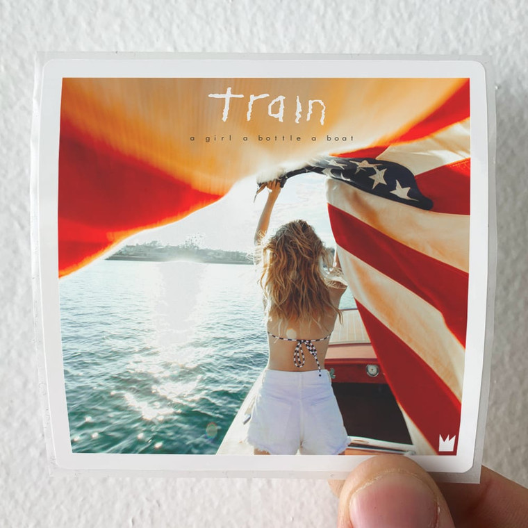 Train A Girl A Bottle A Boat Album Cover Sticker