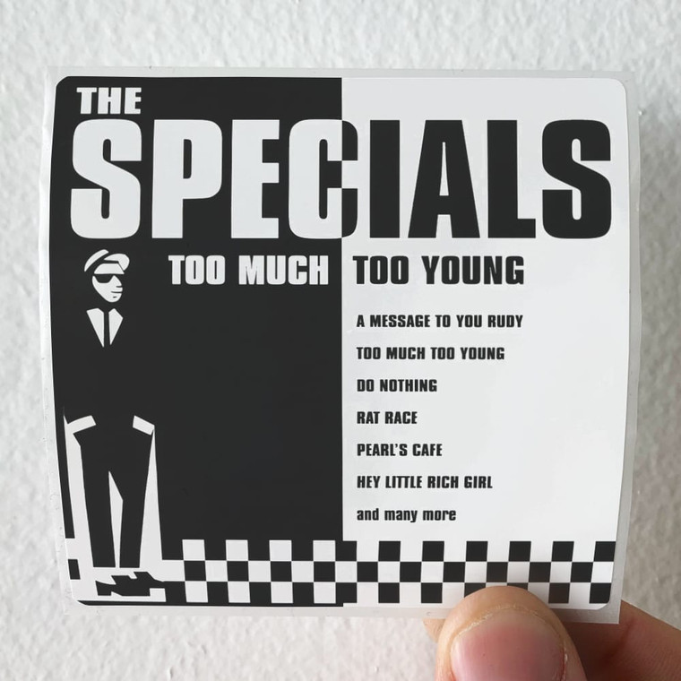 The Specials Too Much Too Young Album Cover Sticker