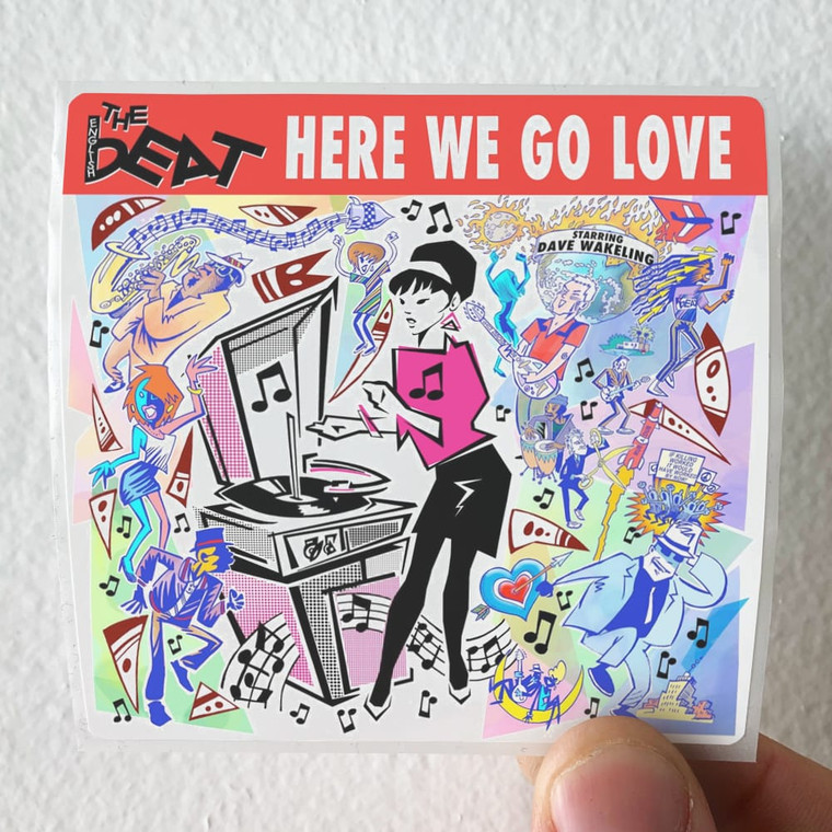 The Beat Here We Go Love Album Cover Sticker