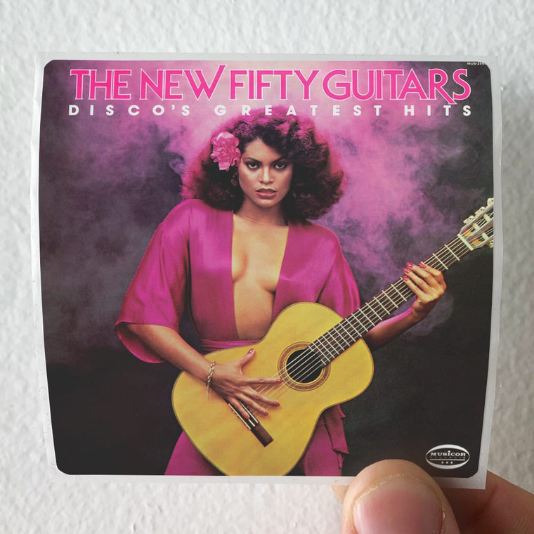 The New Fifty Guitars Discos Greatest Hits Album Cover Sticker