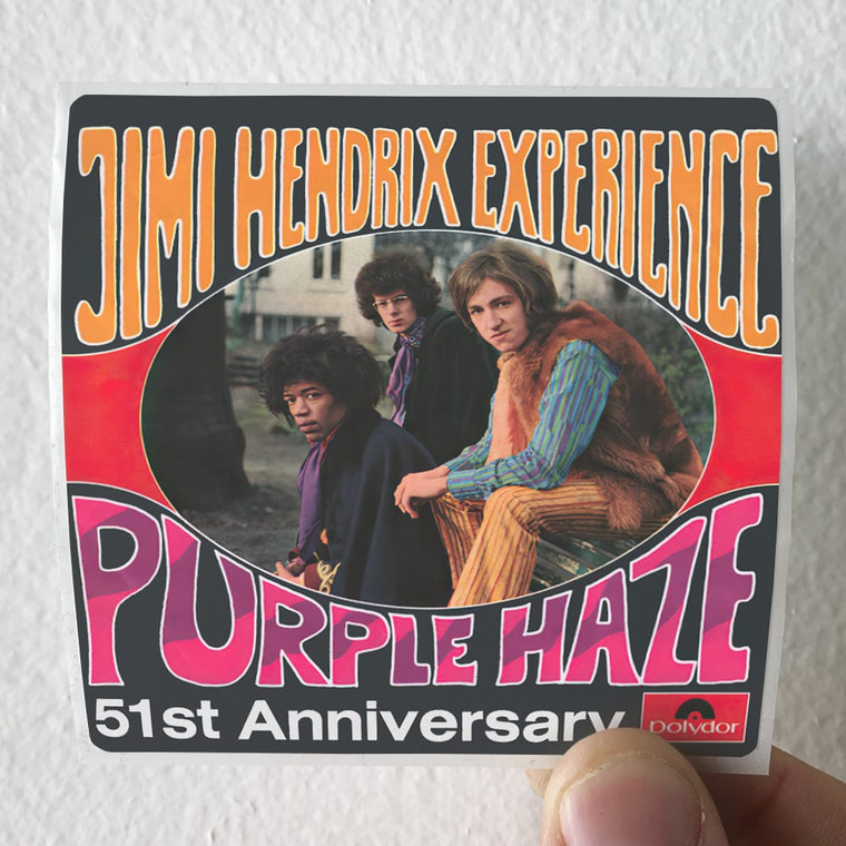 The Jimi Hendrix Experience Purple Haze 51St Anniversary Album Cover Sticker