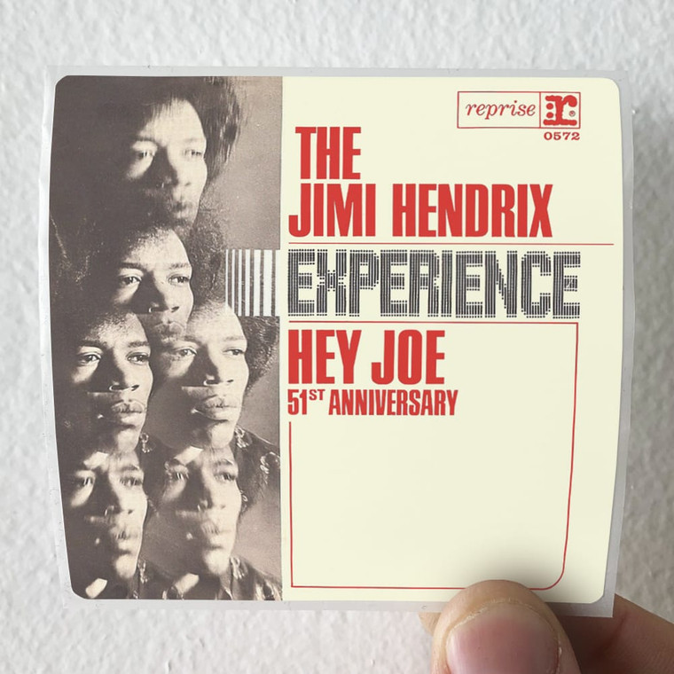 The Jimi Hendrix Experience Hey Joe 51St Anniversary Album Cover Sticker