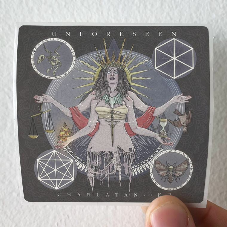 Unforeseen Charlatan Album Cover Sticker