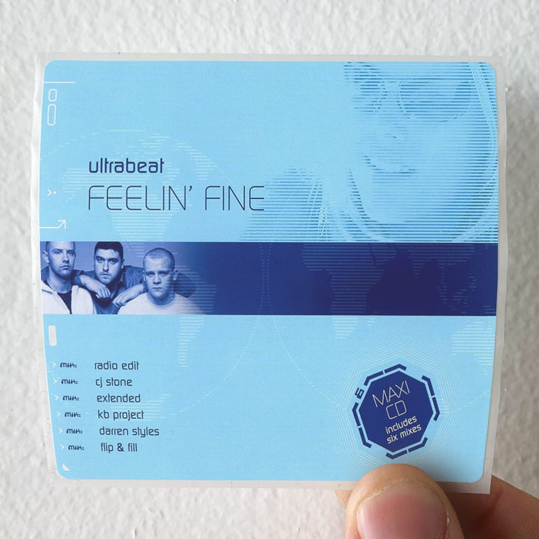 Ultrabeat Feelin Fine Album Cover Sticker