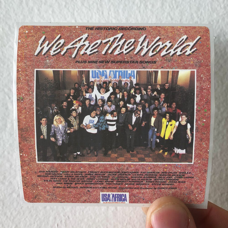 USA for Africa We Are The World Album Cover Sticker