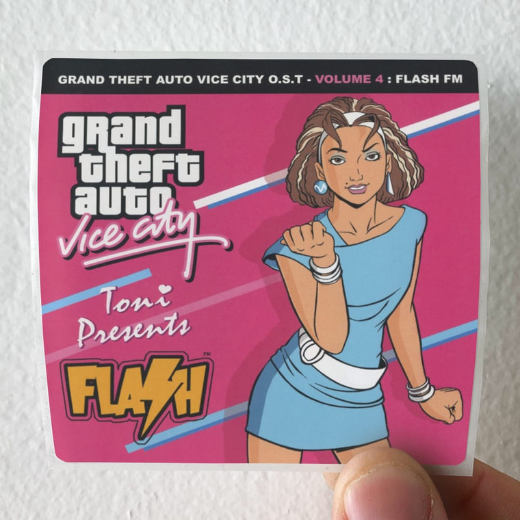 Various Artists Grand Theft Auto Vice City Volume 4 Flash Fm Album Cover Sticker