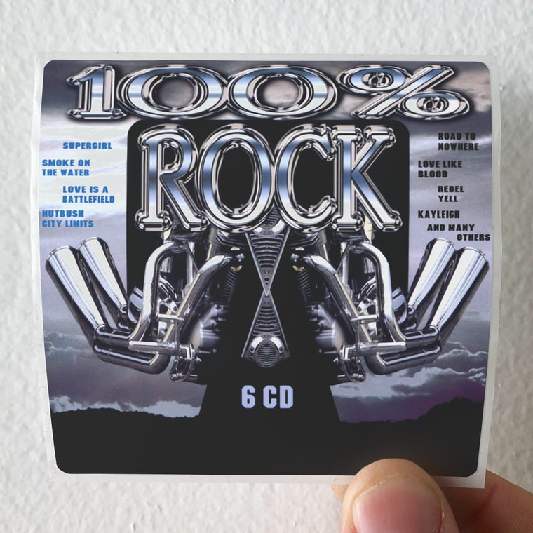 Various Artists 100 Rock Album Cover Sticker