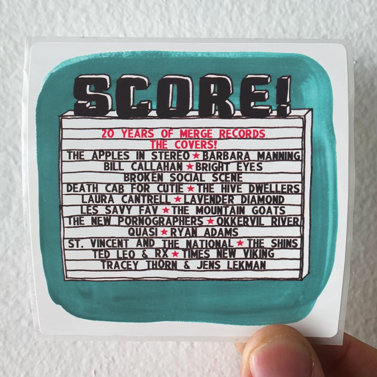 Various Artists Score 20 Years Of Merge Records The Covers Album Cover Sticker