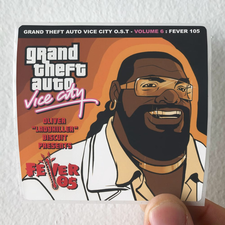 Various Artists Grand Theft Auto Vice City Volume 6 Fever 105 Album Cover Sticker