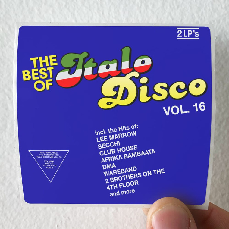 Various Artists The Best Of Italo Disco Volume 16 Album Cover Sticker