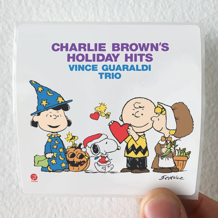 Vince Guaraldi Trio Charlie Browns Holiday Hits Album Cover Sticker