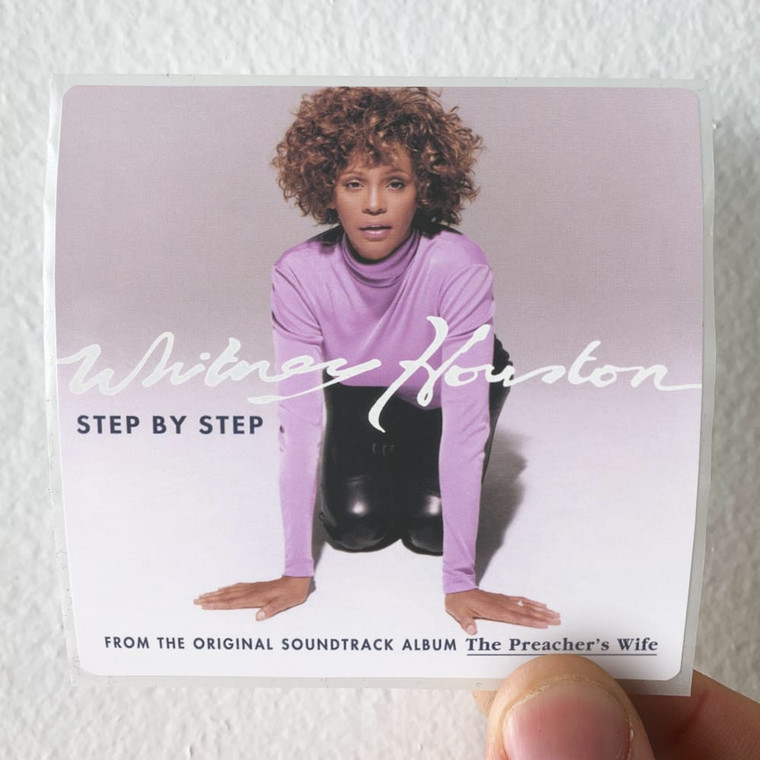 Whitney Houston Step By Step Album Cover Sticker Whitney Houston Step By Step Album Cover Sticker
