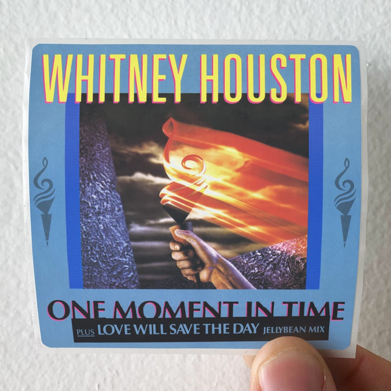 Whitney Houston One Moment In Time 1 Album Cover Sticker