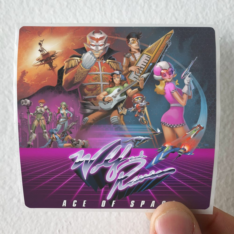 Wolf and Raven Ace Of Space Album Cover Sticker