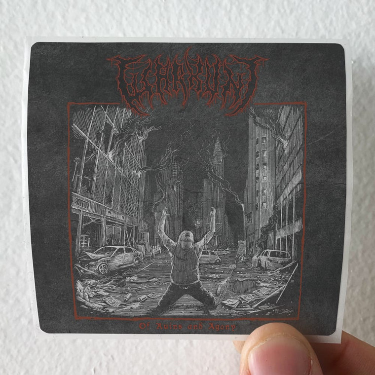 Warkunt Of Ruins And Agony Album Cover Sticker