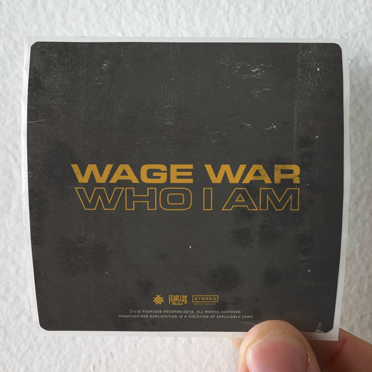 Wage War Who I Am Album Cover Sticker