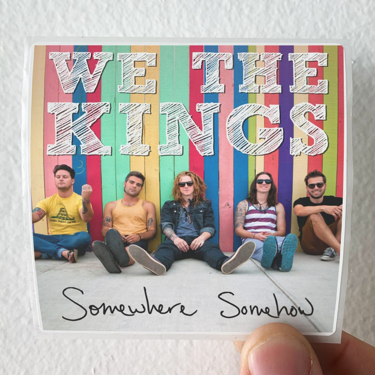 We the Kings Somewhere Somehow Album Cover Sticker