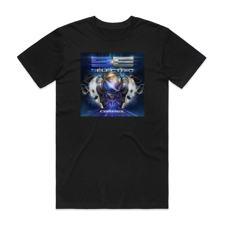 9Electric Control Album Cover T-Shirt Black