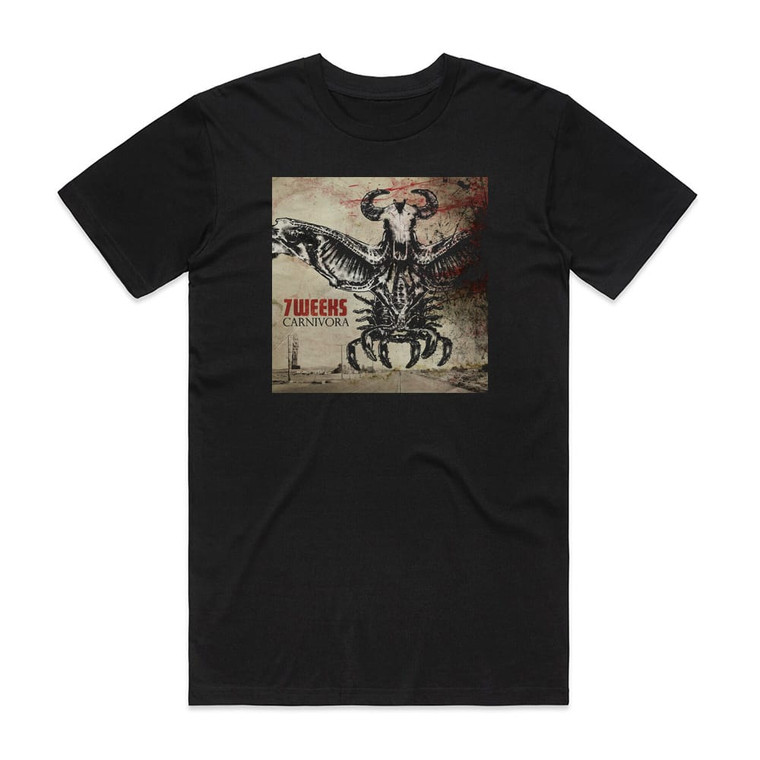 7 Weeks Carnivora Album Cover T-Shirt Black