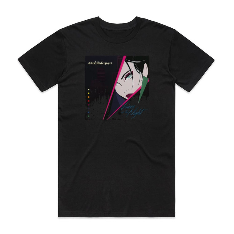 23rd Underpass Voices In The Night Album Cover T-Shirt Black