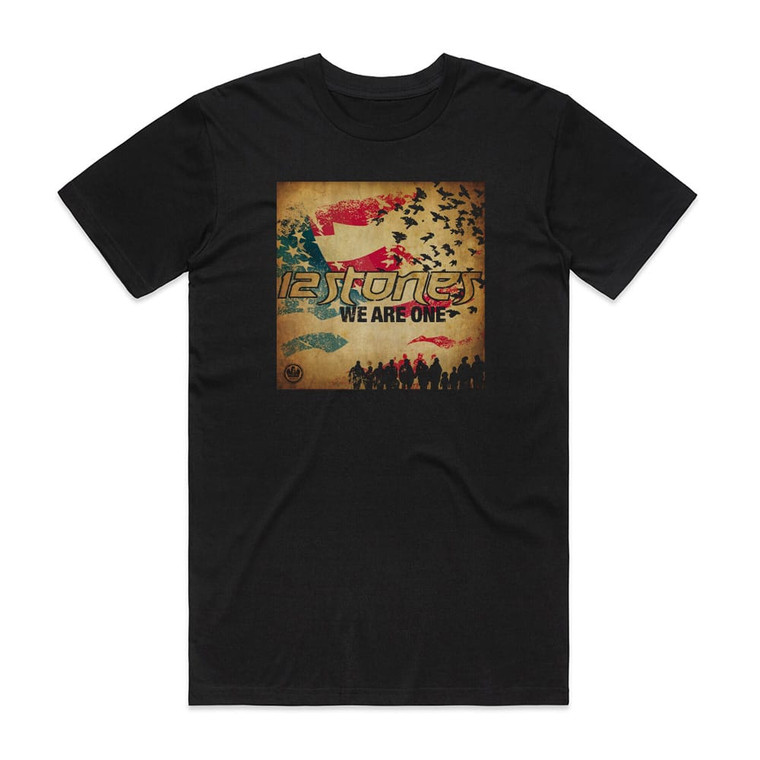 12 Stones We Are One Wwe Mix Album Cover T-Shirt Black