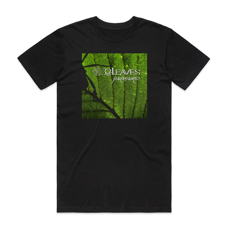 32 Leaves Panoramic Album Cover T-Shirt Black