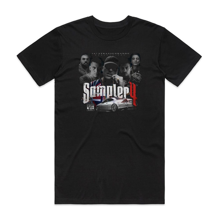 187 Strassenbande Sampler 4 Album Cover T-Shirt Black