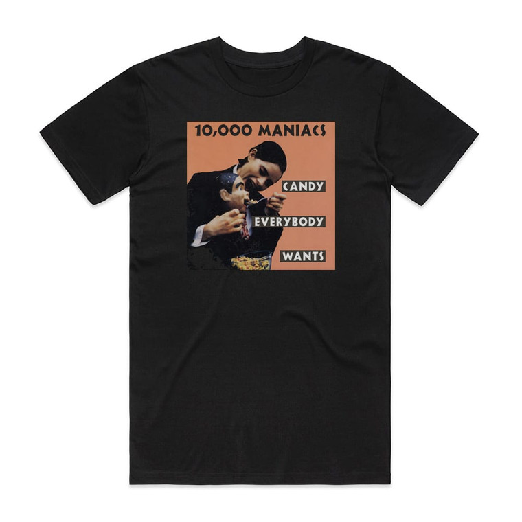 10000 Maniacs Candy Everybody Wants Album Cover T-Shirt Black