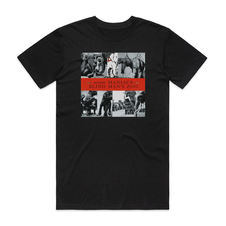 10000 Maniacs Blind Mans Zoo Album Cover T-Shirt Black