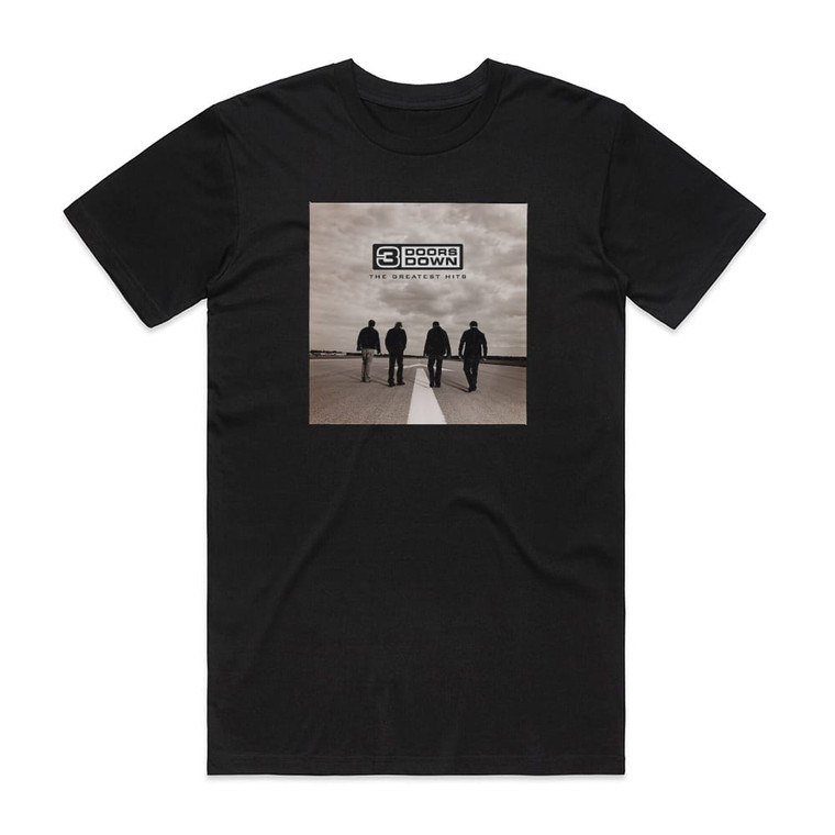 3 Doors Down Greatest Hits Album Cover T-Shirt Black